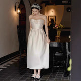 Bride Light Wedding Dress Female French Go Out To Syarsen Marriage Engagement Toasting Small Corset Dress HZ0517