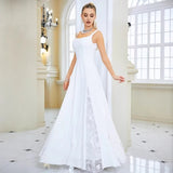 White Hanging Evening Dress 2026 New Fashion Temperament Elegant Dress Fashion Banquet Evening Dress HZ0517