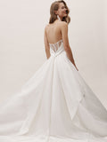Brassed Denate Light Wedding Dress 2026 New Bridal Main Wedding Dress Hepburn Style Light Luxury Niche High-End Travel Yarn HZ0517