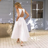 White Dress With Back Dress 2026 New Fashion Banquet Dress HZ0517