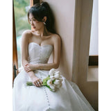 Brased Light Wedding Dress 2026 New High-End Feeling Light Luxury Small Bride Scene Travel In The Escape Princess Temperament Dress HZ0517
