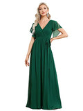 Evening Dress 2026 New Sexy Body Repair V-Neck Chiffon Dress Women's Party Bridesmaid Dress HZ0517