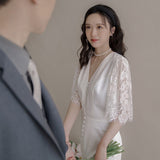 French-Style Fascling Light Wedding Dress 2026 New Bridal Small Temperament Welcome To Go Out Yarn Small Tail White Dress HZ0517