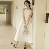 French Light Wedding Dress White Simple Den?Ry Certificate Registration Small Dress Bride Engagement Dress Winter HZ0517