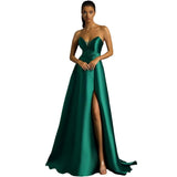 2026 Evening Dress Fashion Sexy Deep V Dress Solid Color Bras Party Evening Dress Summer HZ0517