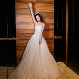 Purely Lusty Small Tail Light Yarn 2026 New Bridal Wedding Simple To Go Out To Welcome The Yarn Super Fairy White Dress Dress HZ0517