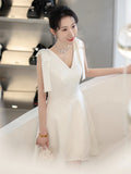 Evening Dress Female Banquet Temperament Light Luxury Small French Host Before The Short And Long Summer Daily Small Dress HZ0517