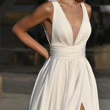 Banquet Ebay Evening Dress 2026 Spring New Sexy Thin Sleeveless Light Wedding Dress HZ0517