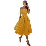 2026 Spring New Side Shoulder Dinner Official Dress Dresses HZ0517
