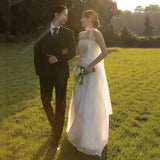 Korean-Style Breast-Thmapped Light Wedding Dress 2026 New Sen Series Simple Travel Light Wedding Dress Super Fairy Studio Photo Dress Dress Dress HZ0517