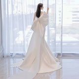 French Sentair Light Wedding Dress 2026 New Super Fairy Dream Bride Goes Out Of The Yarn Shadow Building Temperament Fishtail Scenic Mask HZ0517