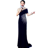 Banquet Host Body Dressing Evening Dress 2026 New Heavy Industry Trend Show Large Fish Tail Performance Dress HZ0517
