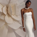 2026 New French Dress Bras Light Wedding Temperament Bride Welcome Out Of The Yarn Fishtail Skirt HZ0517