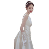 French-Style Denswear Light Wedding Dress 2026 Summer New Bride Simple White Back Welcome Simple Banquet Dress HZ0517