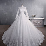 Wedding Dress 2026 Spring New Heavy Industry Long Sleeve Lace Bride Standing Big Tail Tail Minimal Wedding Wedding Woman HZ0517