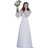 Light Wedding Photography Super Fairy Simple Sen Neat White Thin Exterior Korean Style 2026 New Travel Light Dress HZ0517