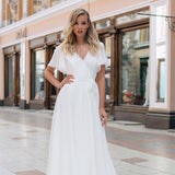 2026 New Wedding Dress Wishv Collar Light Wedding Dress HZ0517