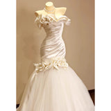 One-Word Shoulder Fishtail Light Wedding Dress 2026 New Fairy Bridal Retro Welcome Yarn Overseas Warehouse Goods HZ0517