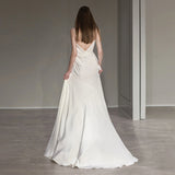 French Sling Light Wedding Dress 2026 New Simple Vertiny Bride Welcome Temperament Thin Famous Sexy Dress HZ0517
