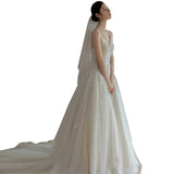 Mori Lingsing Sling Light Wedding Dress 2026 New Bridal Super Fairy Dream Go Out Yarn Korean Princess Wind Small Tail Dress HZ0517