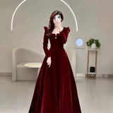 Toasting Bridal 2026 New Long-Sleeved Engagement Dress Women's Summer Dress Stylish Elegant Banquet Dress Dress Dress HZ0517