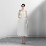 French Niche Design Feels White With Slingsed Evening Dress Party Party Temperament Can Usually Wear A Dress HZ0517