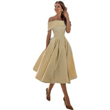 2026 Spring New Side Shoulder Dinner Official Dress Dresses HZ0517