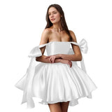 New 2026 Chest-Speaned High-End Feeling Short Dress Banquet Birthday Small Man Gold Breeze Evening Dress 1067 HZ0517