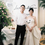 A Toasting Dress Bride Engagement Wearing A Wedding Dress Light Luxury Small High-End White Light Wedding Dress With Thoracic Dress HZ0517