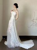Light Wedding Dress 2026 New Lace Yarn Out Sexy Brao Fishtail Wedding Dress Exterior Light Yarn Welcome HZ0517