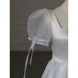French Evening Dress 2026 New Temperament Banquet White Sedley Light Wedding Wedding Certificate Can Wear Dress Women HZ0517
