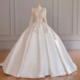 Sing Noodle Wedding Dress 2026 New Bridal Main Wedding Dress Long Sleeve Small Man French Heavy Industry Main Wedding Dress HZ0517