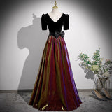 Black Long Banquet Evening Dress Women 2026 New Noble Elegant Thin Sleeve High-Sleeve Presided Dress HZ0517
