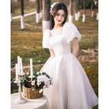 The Small Dress French Light Wedding Dress Can Usually Wear The Engagement Small White Dress Birthday Dress Is Thin HZ0517
