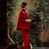 New Chinese Cheongsam Toast 2026 New Retro National Style Wedding Dress Engagement Dress Long Sleeve Toast HZ0517