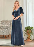 Velvet Banquet Evening Dress Fashion 2026 New Dress Atmospheric Elegant Fashion Evening Dress HZ0517