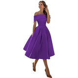 2026 Spring New Side Shoulder Dinner Official Dress Dresses HZ0517
