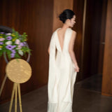 White Engagement Dress Bridal Toast Dress Registration Certificate Small White Dress Light Small Small Small Small Hanging Neck Sleeveless Evening Dress Dress HZ0517