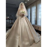 Tempering Brat Wedding Dress 2026 New Bridal Small Tail Fashion Trend Tail Fairy Temperament Wedding Dress HZ0517