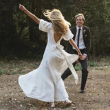 Bubble Sleeve Light Wedding Dress 2026 Spring New Elegant Bride Welcome To Go Out To Shoot Wedding Dress HZ0517