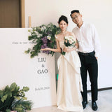 A Toasting Dress Bride Engagement Wearing A Wedding Dress Light Luxury Small High-End White Light Wedding Dress With Thoracic Dress HZ0517