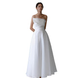 French Light Wedding Dress 2025 New Bridal Simple Fading Dress Long Bridal Wedding Dress Go Out Light Wedding Dress HZ0517