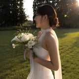 Korean-Style Breast-Thmapped Light Wedding Dress 2026 New Sen Series Simple Travel Light Wedding Dress Super Fairy Studio Photo Dress Dress Dress HZ0517