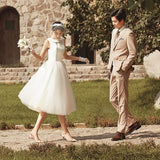 Simple Light Wedding Dress 2026 New Travel Shooting Yarn French Style Small Sable Light Yarn Small Dress HZ0517