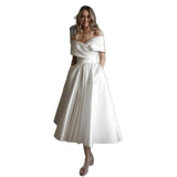 White Dress Shoulder 2026 New Birthday Party Dress Ball Light Wedding Dress HZ0517