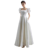 French Light Wedding Dress 2026 New Dens Down To Welcome Yarn Small Man Can Wear A Pass Travel Dress HZ0517