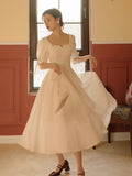 White Dress Dress Women's Summer French Retro Registration Card Small White Dress Party Dress HZ0517