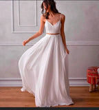 2026 New Women's White Slings Temperament Lace Wedding Dress Dress With Long Sleeveless HZ0517