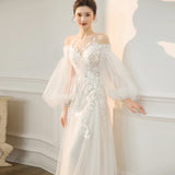 French Light Wedding Dress 2026 New Temperament Bride Wedding Super Xiansen Dream Yarn Girl HZ0517