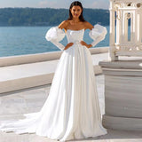 Wedding Dress 2026 Spring New Simple Trend Wish Braid Bubble Sleeve Main Wedding Dress HZ0517